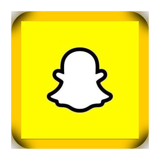 Snapchat icon with Claw Mark gold/orange glow